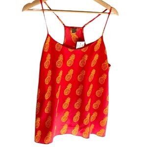 NWT J. Crew Pink Pineapple Tank